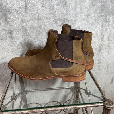 BACCO  BUCCI Men's Shoes Italian Leather Chelsea Harness Boots Size 11.5 Brown