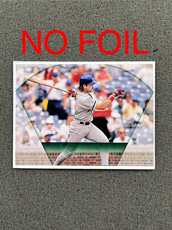 1997 STADIUM SLUGGER Mike Piazza SP NO FOIL OVERSIZE PROOF REGULAR BASE