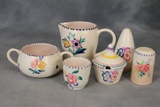 Vintage 1970s Poole Pottery Traditional Ware Collection 6 Pieces Jug Shaker Etc