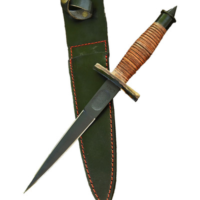 Custom Handmade Carbon Steel Double Edge Blade Dagger knife with ...