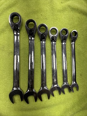 Blue Point BOER Wrench Ratcheting 12 Point Box Set 7/16 1/2 9/16 5/8 11/16 3/4''