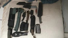 Small and regular sized Knives, hatchets, and small machete 