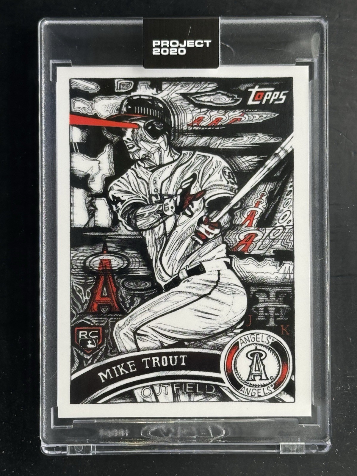 Mike Trout Topps Project 2020 Card #121 by JK5 Los Angeles Angels MVP