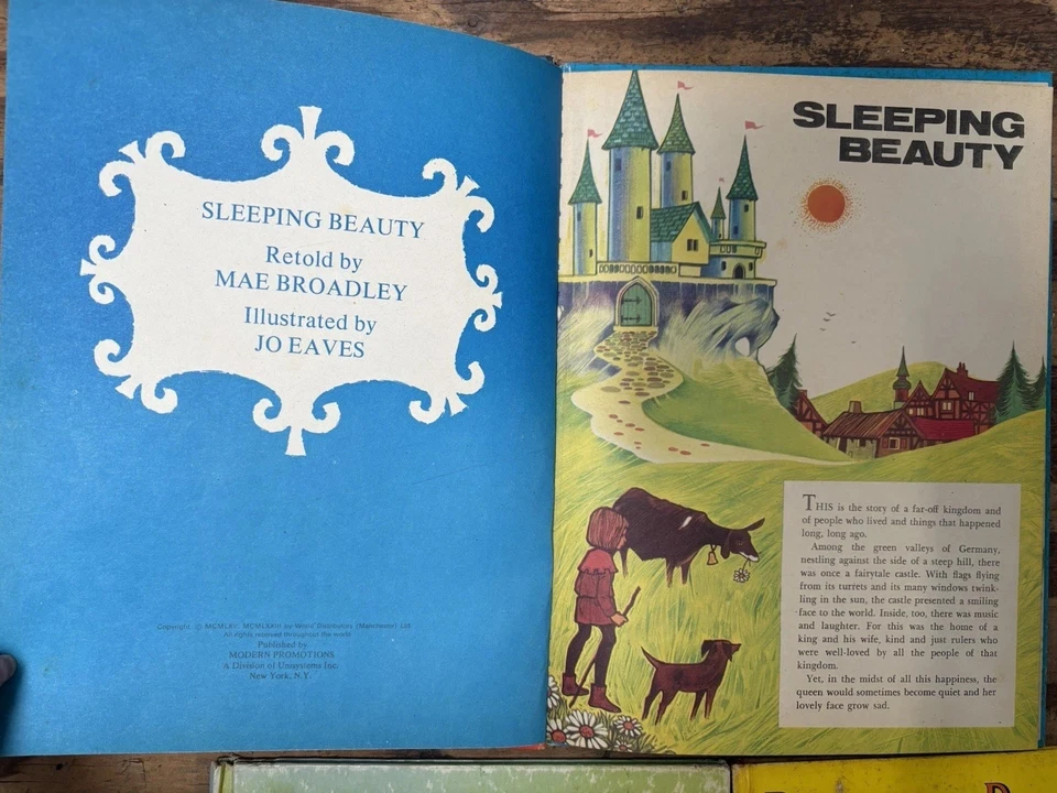 3 винтажных книги в твердом переплете. Спящая красавица, кот в сапогах, Золушка винтажный - Изображение 2 из 4