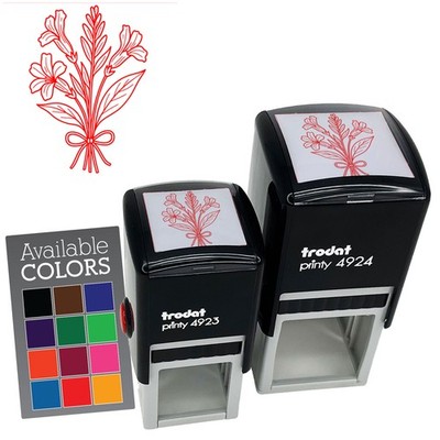 Wild Canna Flower Tropical Petals Plant Self-Inking Rubber Stamp Ink Stamper