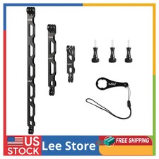 HSU Aluminum Extension Arm Kit for Action Cameras 3 Piece Set 11.8 6.5 3.3 inch