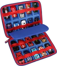 Mchoi Hot Wheels Case Storage for 20 Cars, Toy Car Organizer Your Blue 