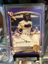 2025 Bowman - Paper Prospect Autographs Leo De Vries #BPA-LD Purple /250