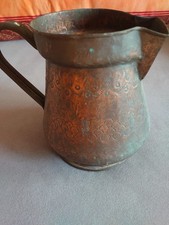 Antike Kupferkanne / Krug / Vase mit Patina
