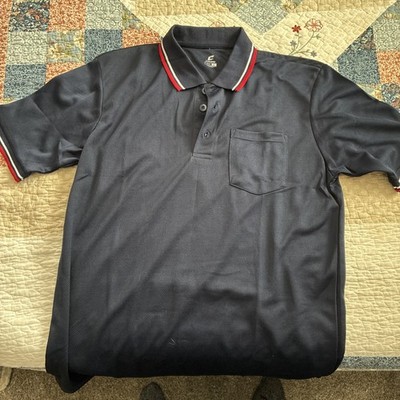 NWT Champro Baseball Softball Fastpitch Umpire Polo Shirt Size L Navy Blue