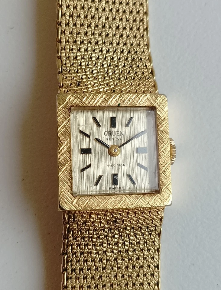 Gruen Geneve Precision Damenuhr Swiss Made Armbanduhr Vintage Handaufzug P13 - Bild 3 von 4