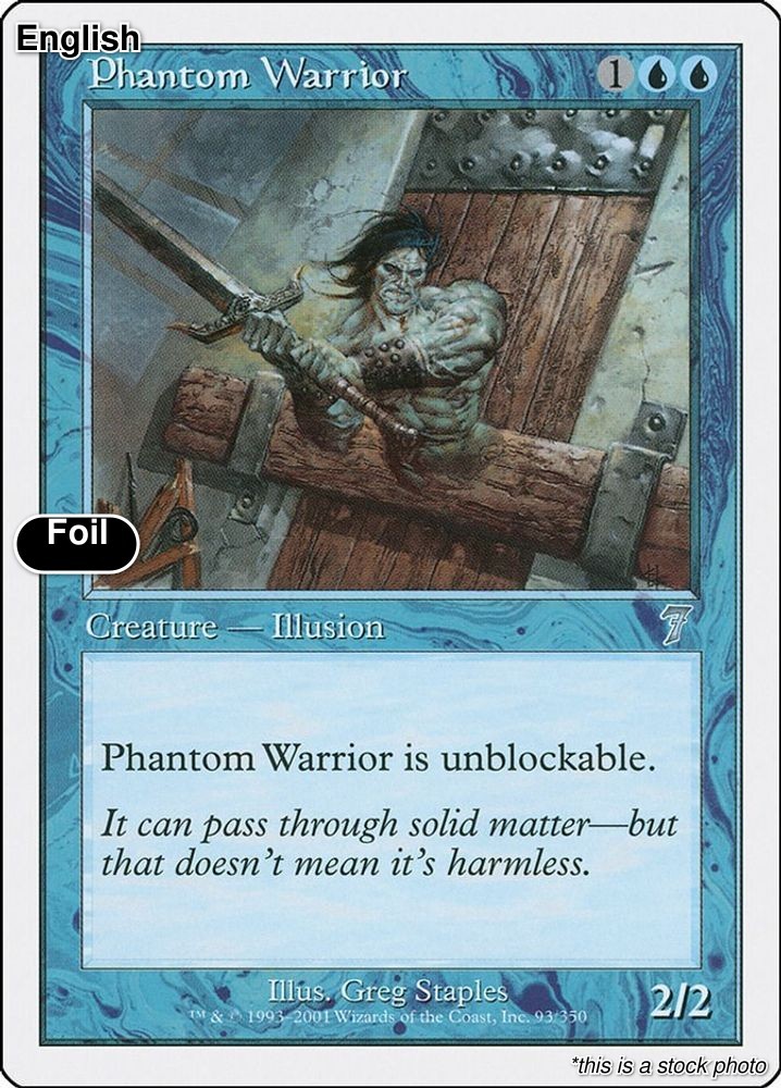 Phantom Warrior EN [7ED - 93] - NM [Foil] TCG MTG