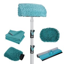 12FT Car Wash Brush with Long Handle, Car Cleaning Kit with Soft Wash Brush,