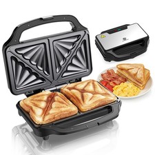 SUPERLEX Deep Fill Toastie Maker 1000W Fit LARGE Toasty 2 Slice Sandwich Toaster