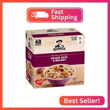 Quaker Instant Oatmeal, Raisin, Date and Walnut, Individual Packets, 1.30 Ounce