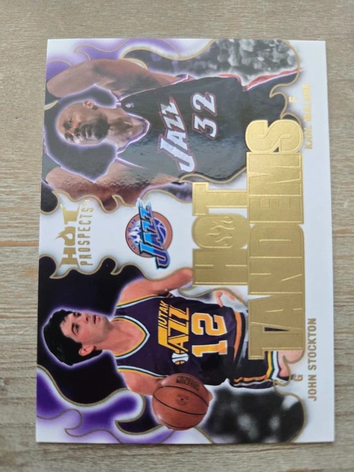2008-09 Hot Prospects Hot Tandems - #HT-19 John Stockton/Karl Malone - Utah Jazz - Image 2 of 3