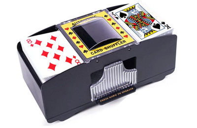 Automatic Card Shuffler 2 Deck Battery Operated Electric Dealer for Poker U N O