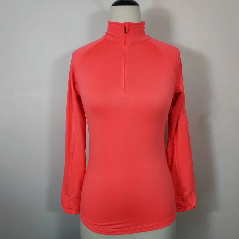 Camisa Pullover Coliseo 1/4 Cremallera Mujer Pequeña Coral Ligera Manga Larga Foto 2 de 4