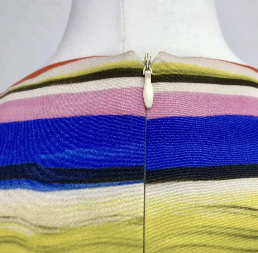 Abito Valentino rosso bianco multicolore stampa floreale dritto UK 12 nuovo con etichette £462