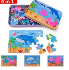 4 in 1 Jigsaw Puzzles for Kids, 56-Piece Puzzles