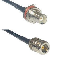 RFC240UF BNC FEMALE BULKHEAD to N FEMALE Coax RF Cable USA-Ship Lot
