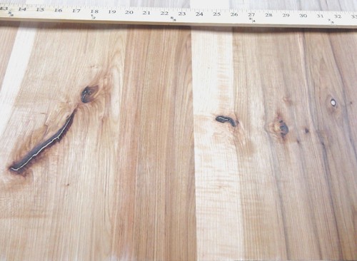 Rustic Planked Knotty Hickory Pecan PSA wood veneer 24" x 96" peel stick 3M glue - Picture 8 of 12