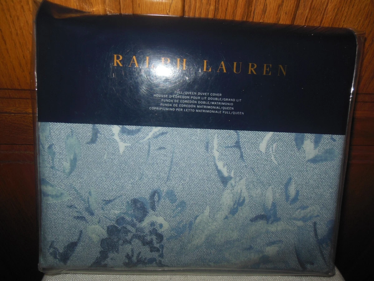 RALPH LAUREN INDIGO MONTAUK FLORAL QUEEN DUVET COVER - NEW | EBay