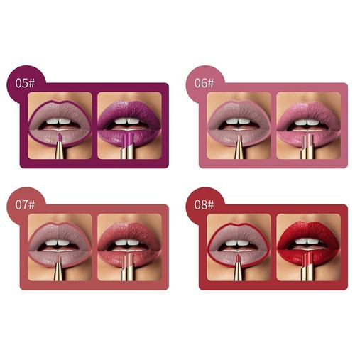 Automatic Double-Ended Lipstick Lip Liner Matte Non-Fading Makeup Set W ha1212 - Picture 8 of 23