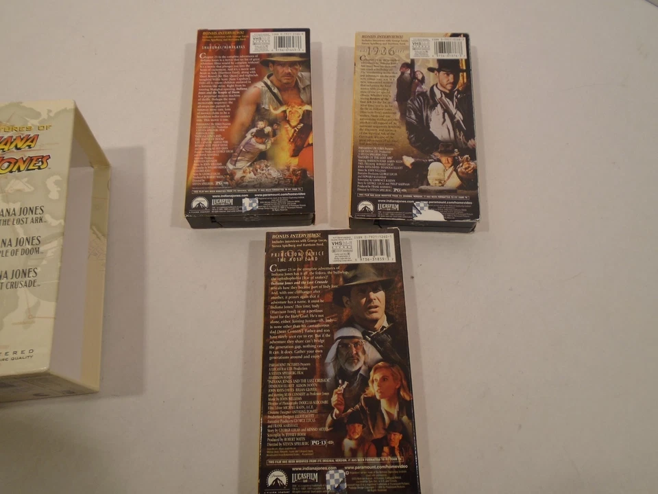 Indiana Jones The Adventure Collection VHS 3-Tape box Set 1999 - Image 4 of 4