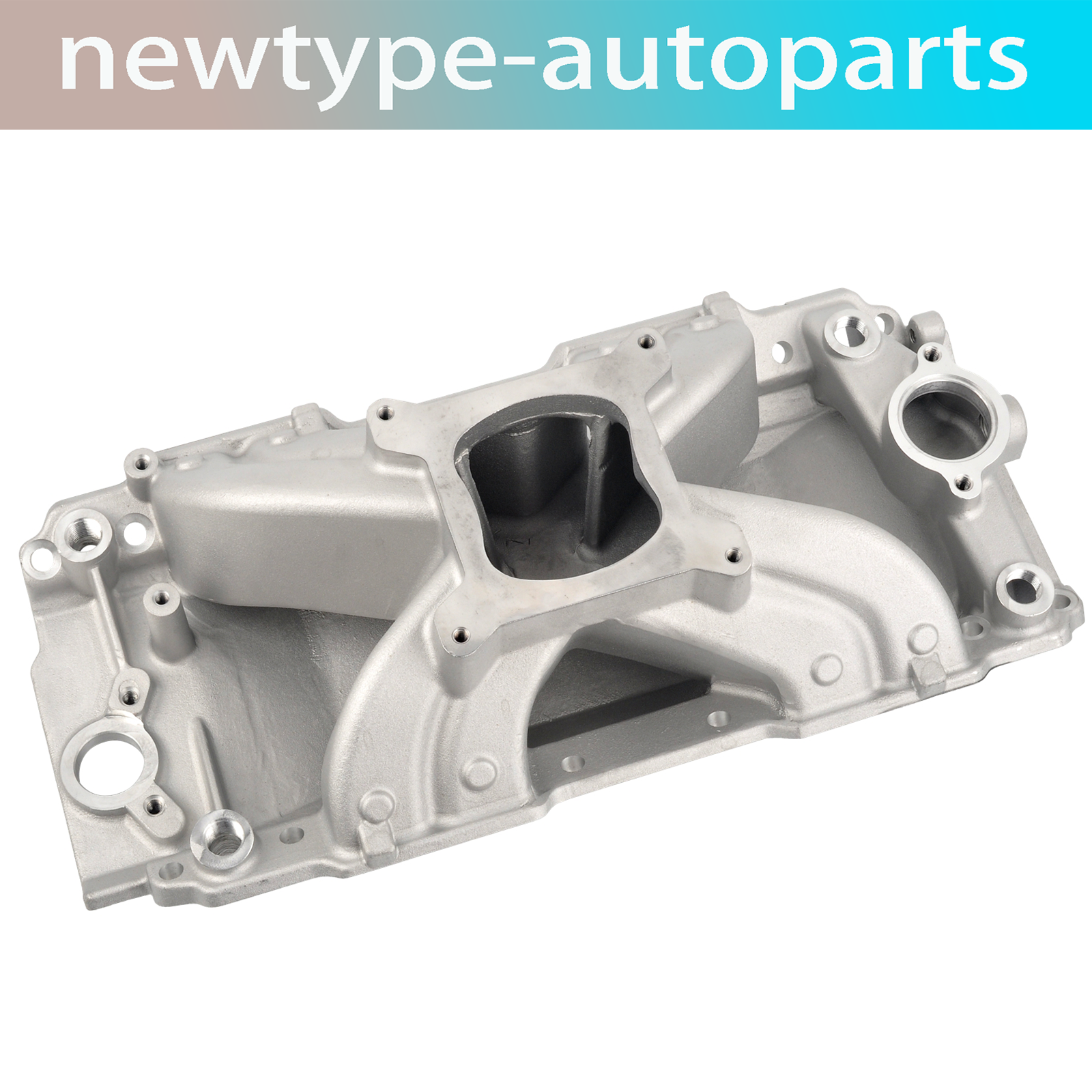 Air Gap Single Plane Intake Manifold For Ford 351W Windsor V8 – Aluminum, 3500-8000 RPM, Ports 2.00"x1.25", Satin Finish, Part DM-3316/4033