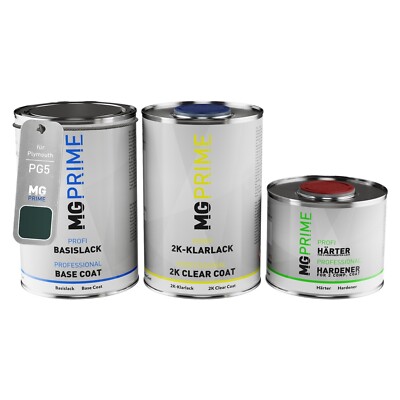 Autolack Dose Set für Plymouth PG5 Hunter Green Metallic Basis 2K Klarlack 2,5L