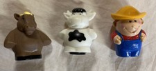 TOMY FARM ANIMALS Farmer Cow Horse Figures Re...