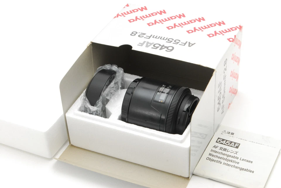 [C Normal] Mamiya 645 AF 55mm f/2.8 Lens for 645AF w/Box, Hood From JAPAN 9686 - Image 2 of 4