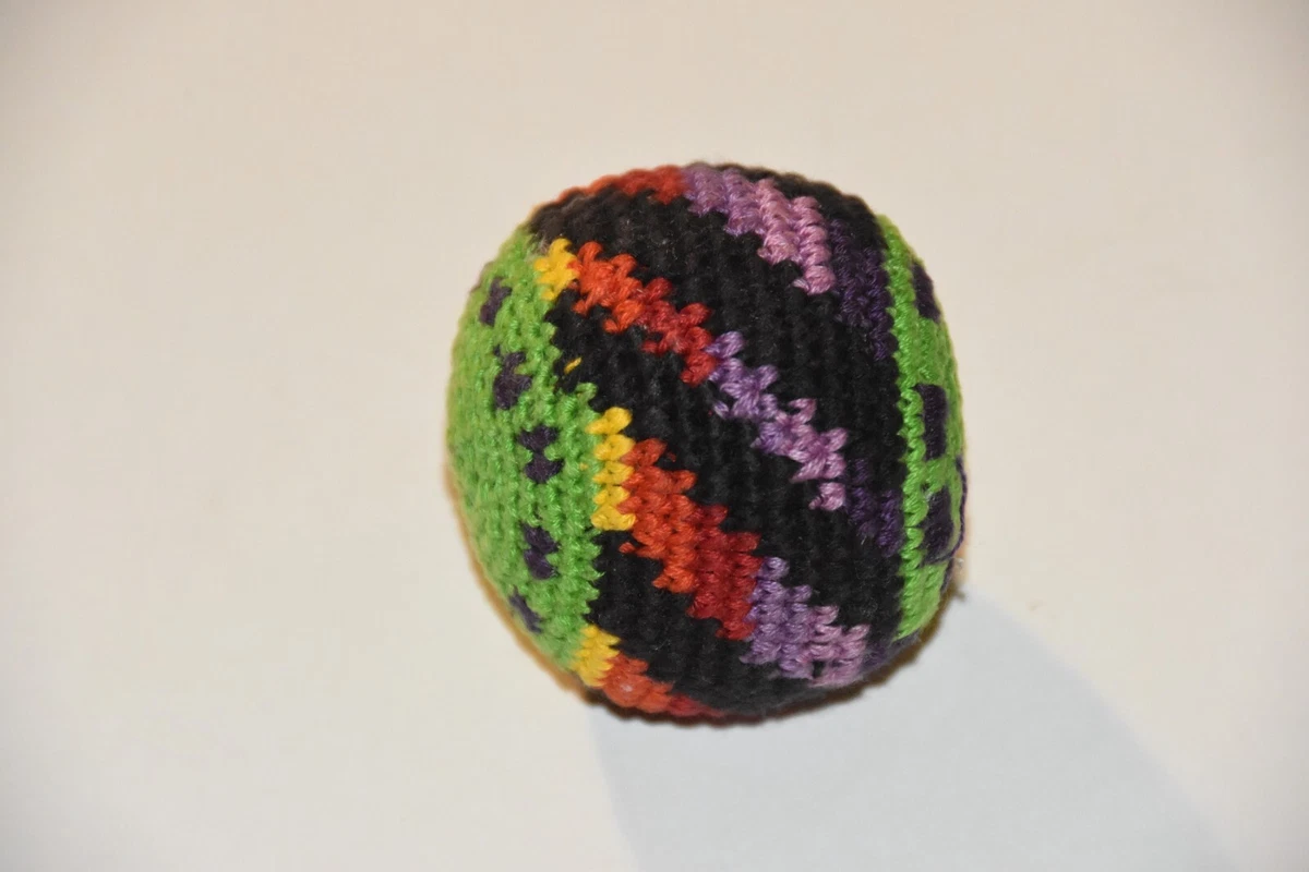 Unused Hacky Sack Footbag Woven Knitted Multicolor Kick Foot Bag ball toy |  eBay