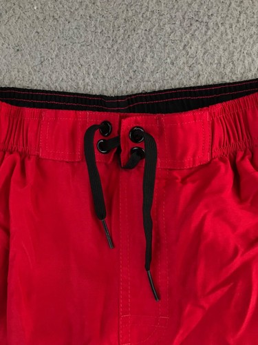 Nike Swim Trunks Boys Size Small Red Elastic Waist Pockets Built in Underwear - Picture 5 of 21