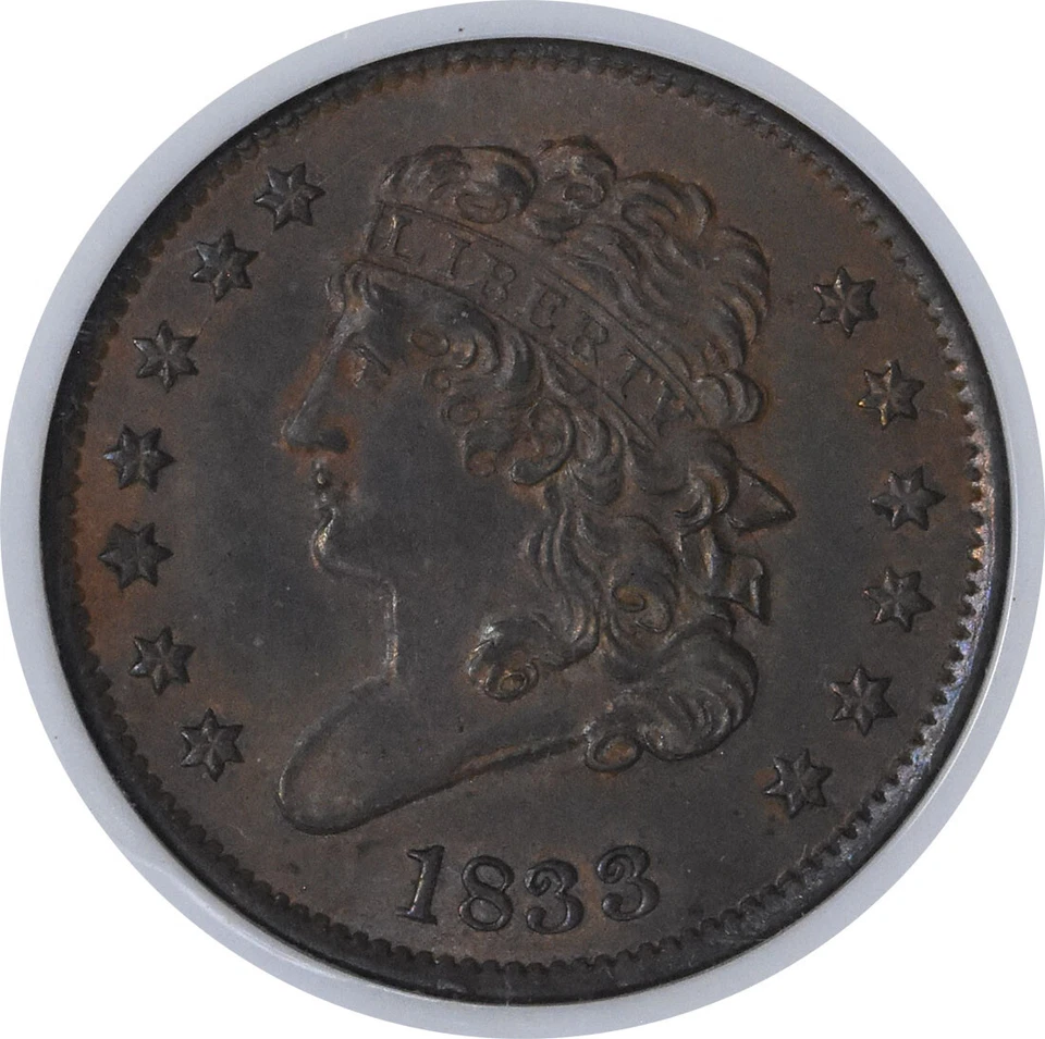 1833 Half Cent MS64BN NGC - Image 3 of 4