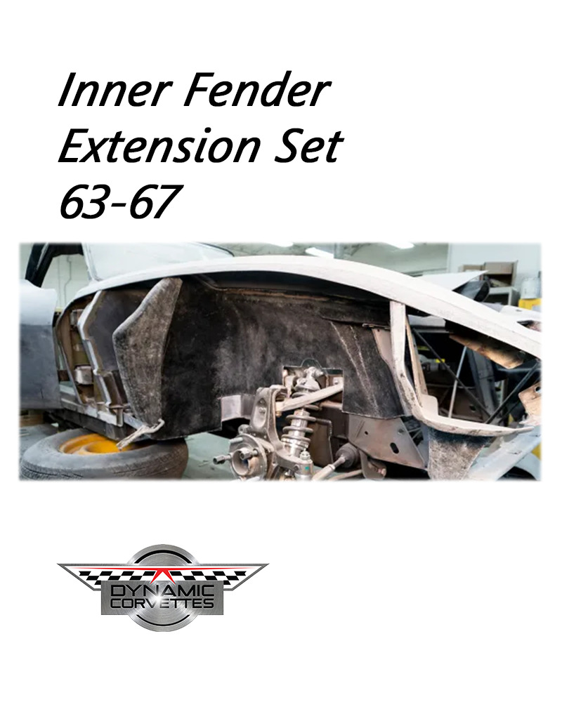 Corvette Inner Fender Extensions 63-67 C2 -Use with our 1.5" Flare Front Fenders