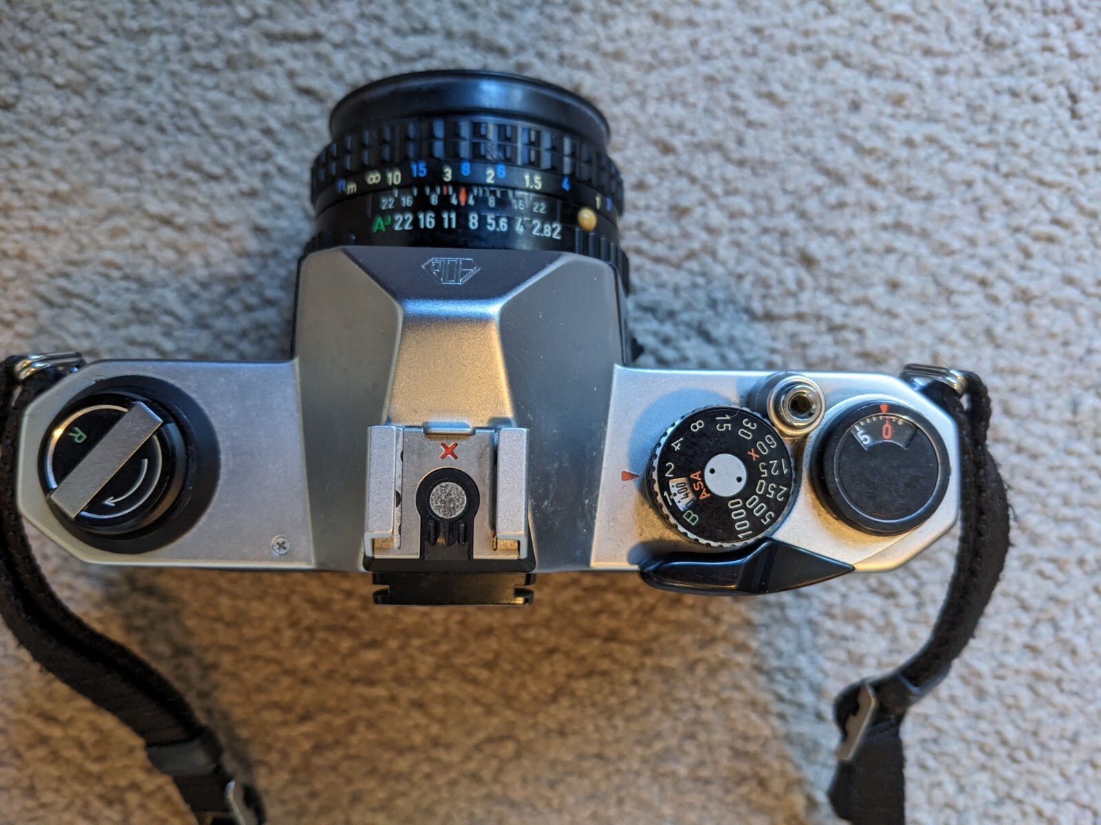 PENTAX K1000 camera with zoom lens and flash eBay