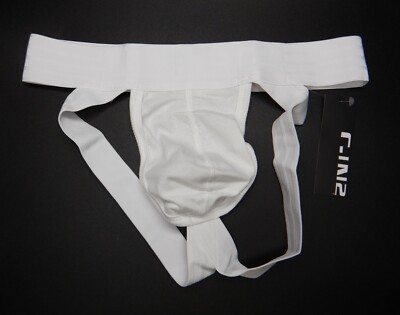 C-IN2 Men's Cotton Hard Core Jock Jockstrap Underwear Size M XL White - NWT!