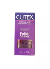 Vtg Cutex Strong Nail Polish Knox Gelatine Super Shiny Top Coat  Sealer New