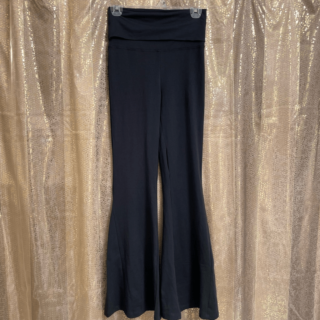 OFFLINE Aerie Black OG Foldover High Waisted Super Flare Leggings - Main Image