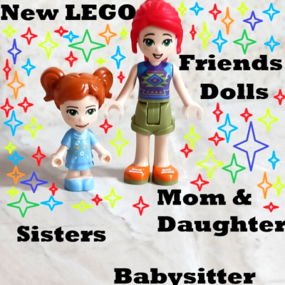 New LEGO Mom Daughter Set FRIENDS Micro Mini Dolls Set Red Hair Sisters  Sitter