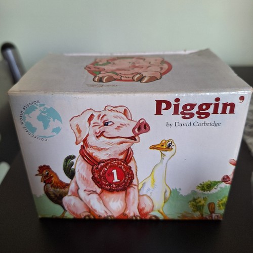 Pig Figurine , Piggin Trouble Hand made 1998 6cms - Picture 8 of 10