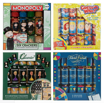 Bingo Game Christmas Crackers - Scatola da 6