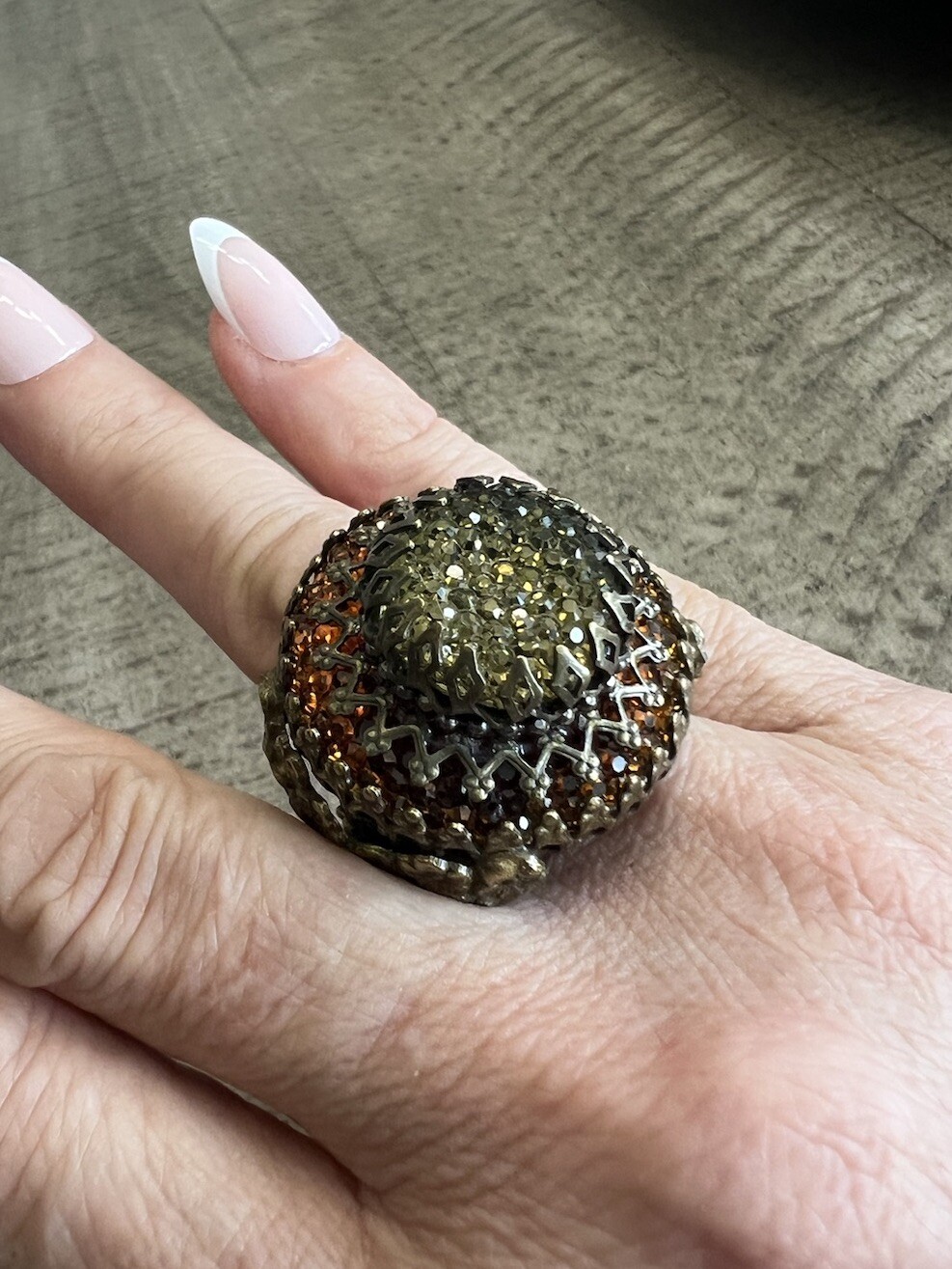 Sweet Romance Opulent Adjustable Ring Sparkling R… - image 7