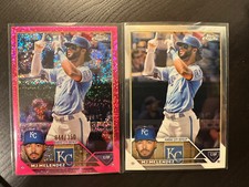 2023 Topps Chrome #151 MJ Melendez Pink Speckle /350 + Base Kansas City Royals
