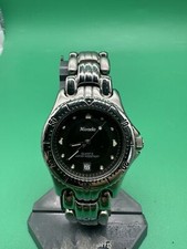 Reloj suizo NIVADA para hombre con correa de acero inoxidable con fecha funciona perfecto