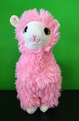 Cute & Cuddly 10" Standing Pink Llama Plush Stuffed Animal - Picture 2 of 5