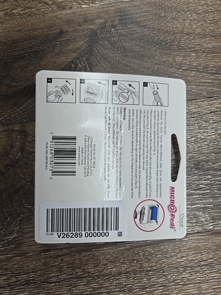 NEW OEM - 3-Pack - Emjoi MICRO PEDI Portable Pedicure 2 Unique Rollers AP-3RP2B - Image 4 of 4