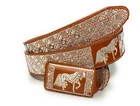 CINTO CHARRO BORDADO. MENS WESTERN BELT. PITIADO VAQUERO LEATHER BELT